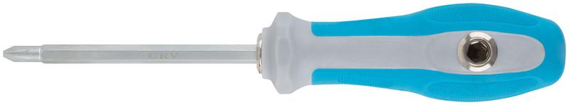 отвертка с переставным жалом комбинированная прямая и т-образ. прорезиненная ручка 6х120мм ph2/sl6 mos 56228м от BTSprom.by