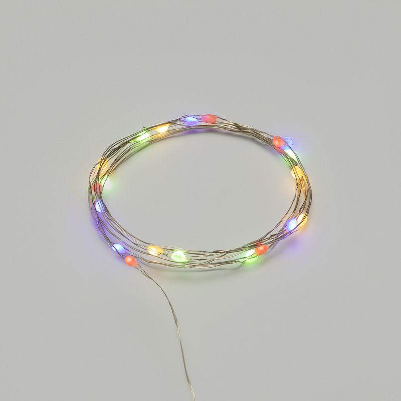  Гирлянда светодиодная "Роса" с крупными каплями 2м 20LED мультиколор 0.1Вт IP20 тонкий батарейный блок элементы питания 2хCR2032 (в компл.) Neon-Night 302-009 фото в каталоге от BTSprom.by