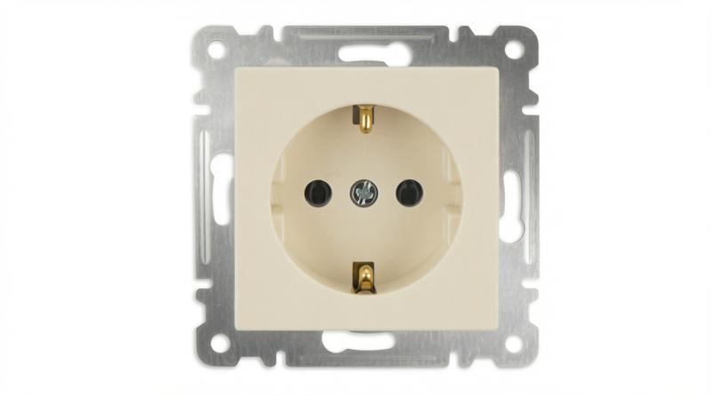 розетка 1-м с заземл. сп 16а ip20 250в керамика механизм karea крем. makel 57010008 от BTSprom.by