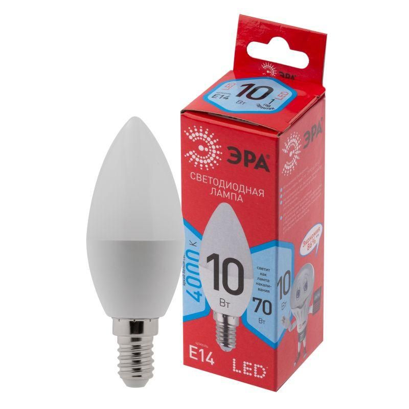 лампа светодиодная red line led b35-10w-840-e14 r 10вт b35 свеча 4000к нейтр. бел. e14 эра б0049642 от BTSprom.by
