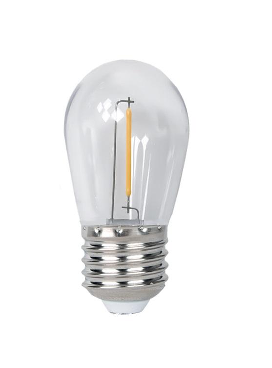 лампа светодиодная филаментная pled-eco-s14 1вт 2700к тепл. бел. clear e27 для белт-лайт pro jazzway 5040625 от BTSprom.by
