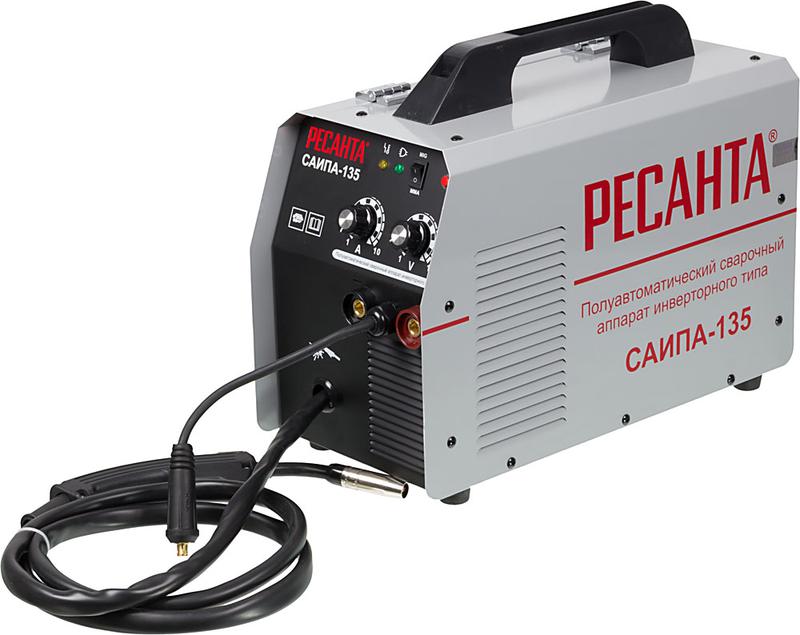 инвертор сварочный полуавтомат. саипа-135 110а d0.6-08мм сварочной провол.220в ip21 ресанта 65/7 от BTSprom.by