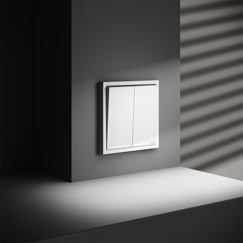  Выключатель 2-кл. СП S70 10А с подсветкой механизм бел. матов. Voltum VLS020202 фото в каталоге от BTSprom.by