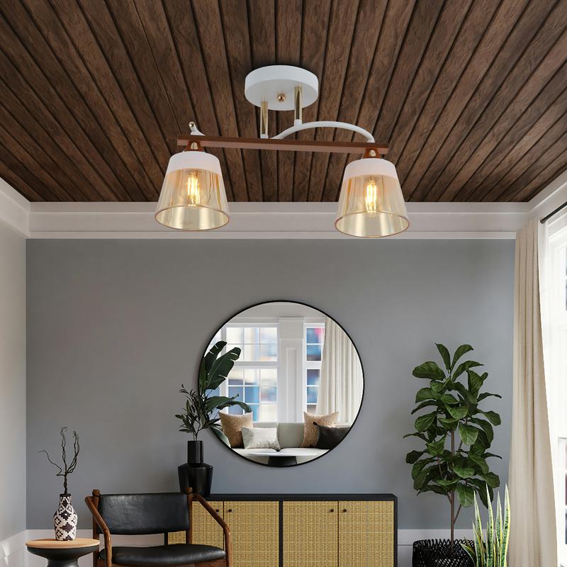  Люстра Glasses 60Вт E27х2 IP20 Freya FR5156PL-02WG фото в каталоге от BTSprom.by