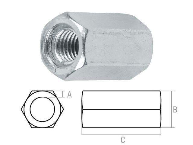 гайка м6 удлиняющая, цинк (3000 шт в коробе) starfix sm-86959-3000 от BTSprom.by