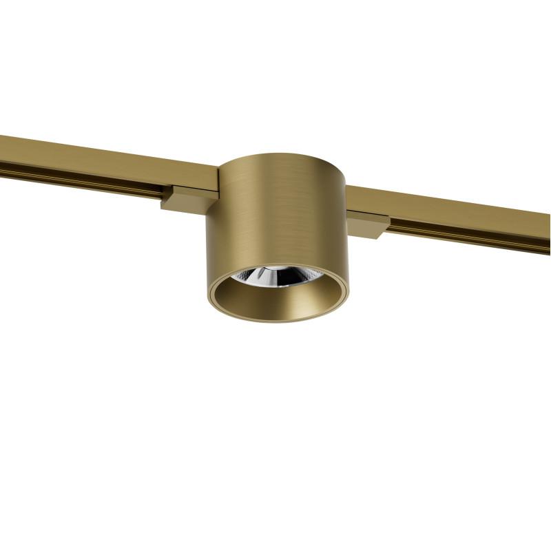 светильник для трека shine spot со светодиодом d70хh60 48в dc 8вт ra=90 3000к ip20 сатинированная латунь алюм. denkirs dk5743-sb от BTSprom.by