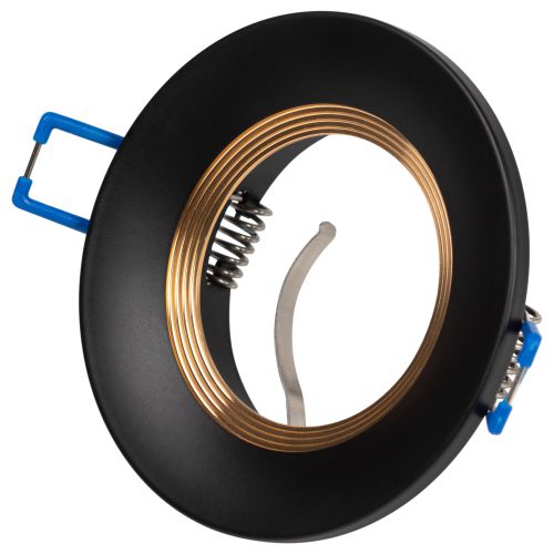  Светильник алюминиевый KL107 BK/GD MR16 GU5.3 встраив. черн. золото Эра Б0061097 фото в каталоге от BTSprom.by