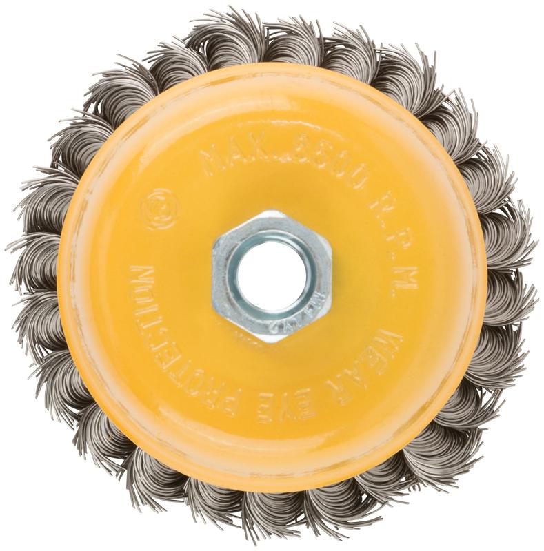  Корщетка-чашка гайка М14 витая проволока нержавеющая сталь 100мм FIT 38848 фото в каталоге от BTSprom.by