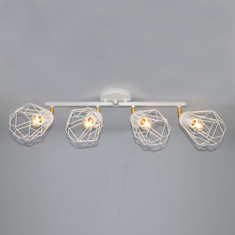  Светильник "Кристаль" 141 НПБ 01-4х60-129 Е27 (ИМ) потолочный бел. муар Элетех 1005405222 фото в каталоге от BTSprom.by