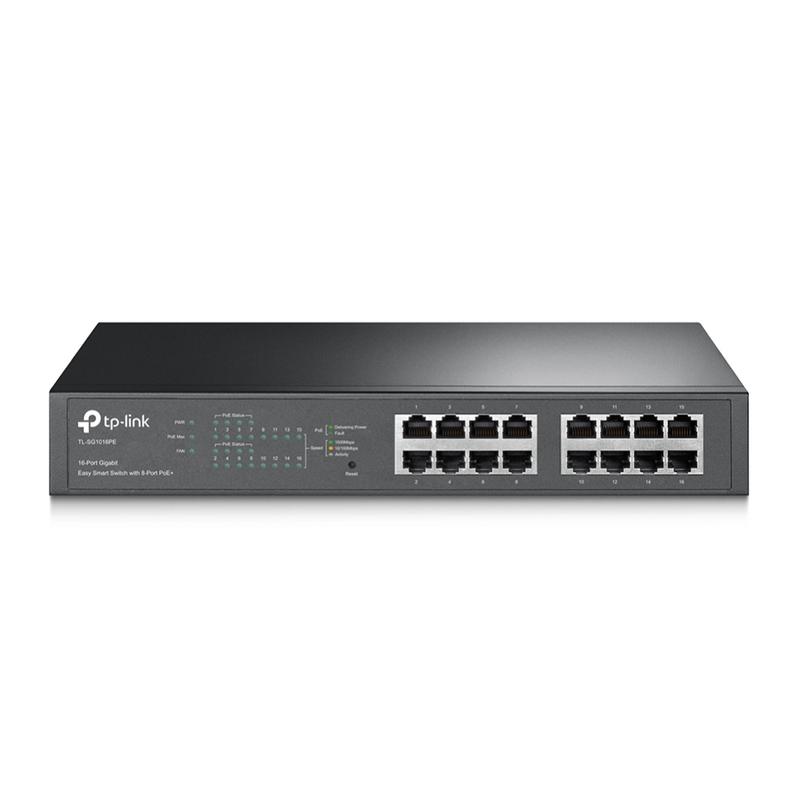 коммутатор tl-sg1016pe easy smart гигабитный 16-портовый с 8 портами poe+ tp-link 1484432 от BTSprom.by