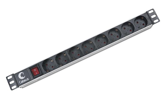 блок евророзеток для 19дюйм шкафов 10а pdu-8p 8 розеток cabeus 2402c от BTSprom.by