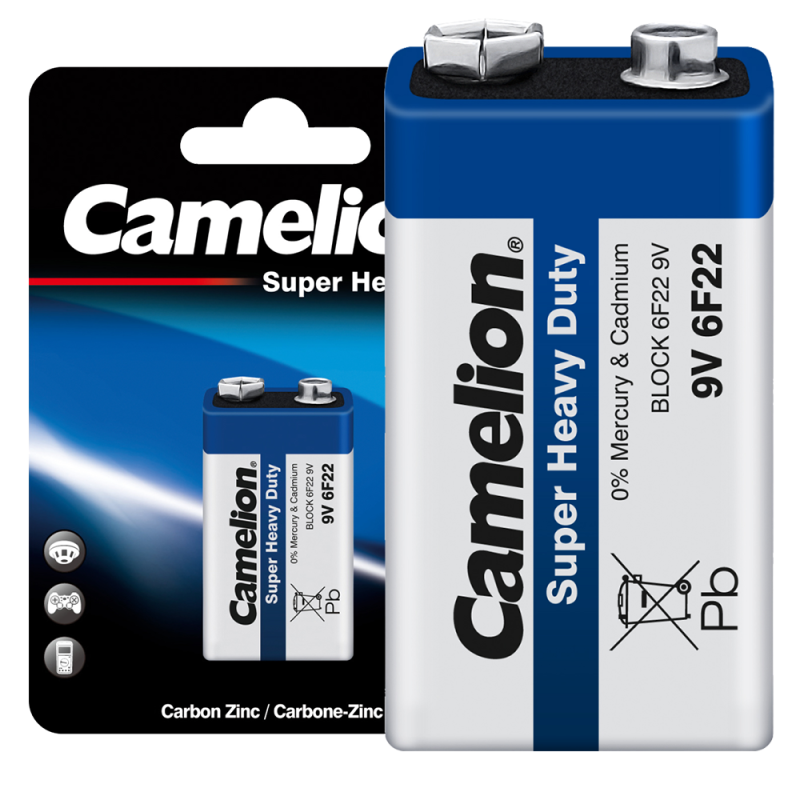 элемент питания солевой "крона" 6f22-bp1b bl-1 син. (блист.1шт) camelion 3218 от BTSprom.by