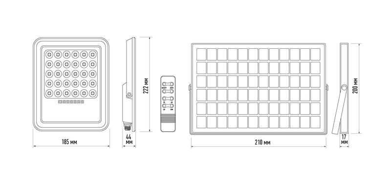  Прожектор светодиодный PFL SOLAR 02 50 6500К GR IP65 ДО с солнечн. панелью и пультом Pro+ JazzWay 5058460 фото в каталоге от BTSprom.by