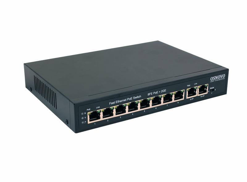 коммутатор poe sw-20820(120вт) fast ethernet на 10 rj45 портов osnovo 13233 от BTSprom.by