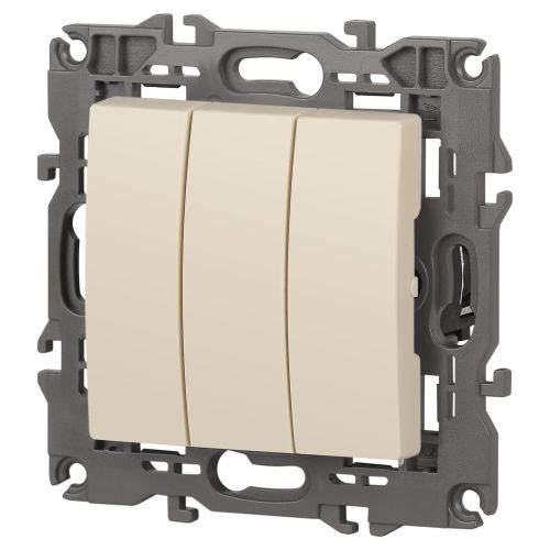  Выключатель 3-кл. СП Elegance 14-1107-02 10А IP20 250В 10AX механизм сл. кость Эра Б0034250 фото в каталоге от BTSprom.by