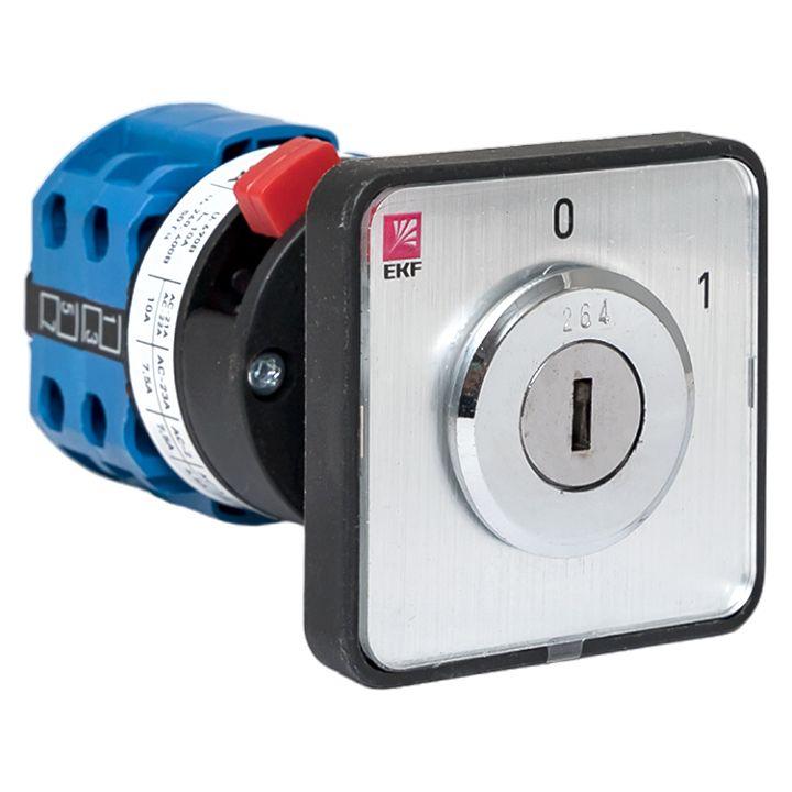 переключатель кулачковый пк-1-113 3п 10а "0-1" с ключом ekf pk-1-113-10 от BTSprom.by