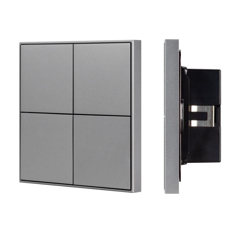 панель кнопочная knx-304-23-in grey (bus frame) (ip20 металл) intelligent arlight 038402 от BTSprom.by