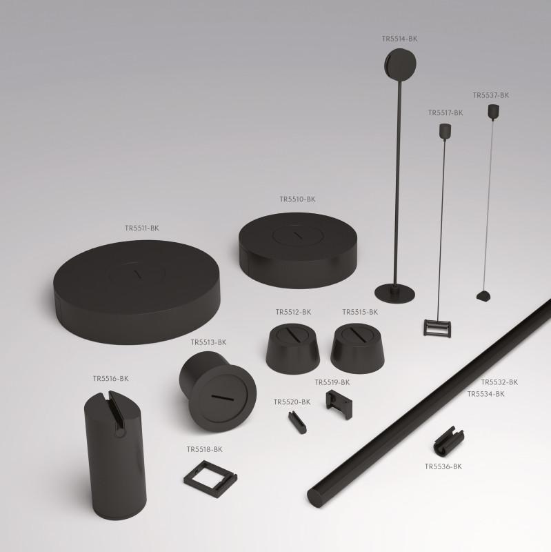  Основание накладное с возможностью размещения блока питания и подачи питания треку-ремню Belty Base 260х50мм IP20 алюм. черн. DENKIRS 723184 фото в каталоге от BTSprom.by