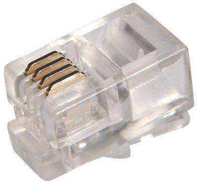 джек телефонный 4p4c (уп.100шт) rexant 05-1001 от BTSprom.by