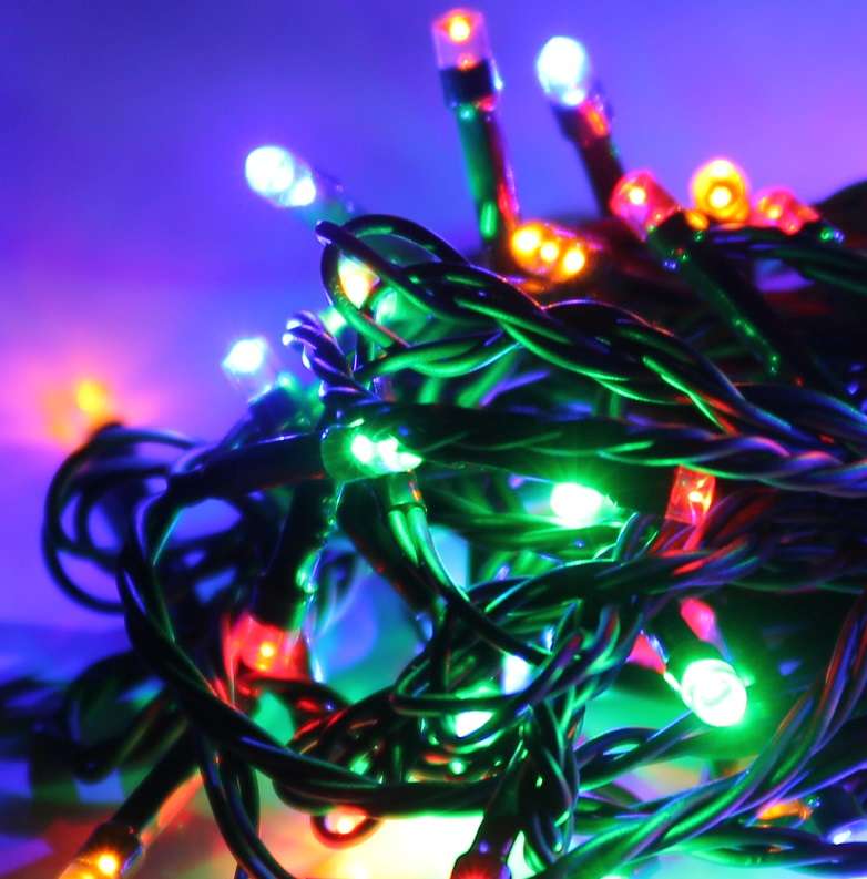 гирлянда светодиодная 50led провод 6.5м 8 режимов мигания космос koc_gir50led_rgb от BTSprom.by