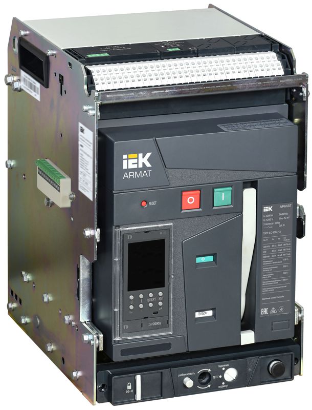 выключатель автоматический воздушный 3п b 2000а 85ка td выдвижн. с комплектом аксессуаров armat iek ar-acb-3vb-085-2000a-tdcf от BTSprom.by