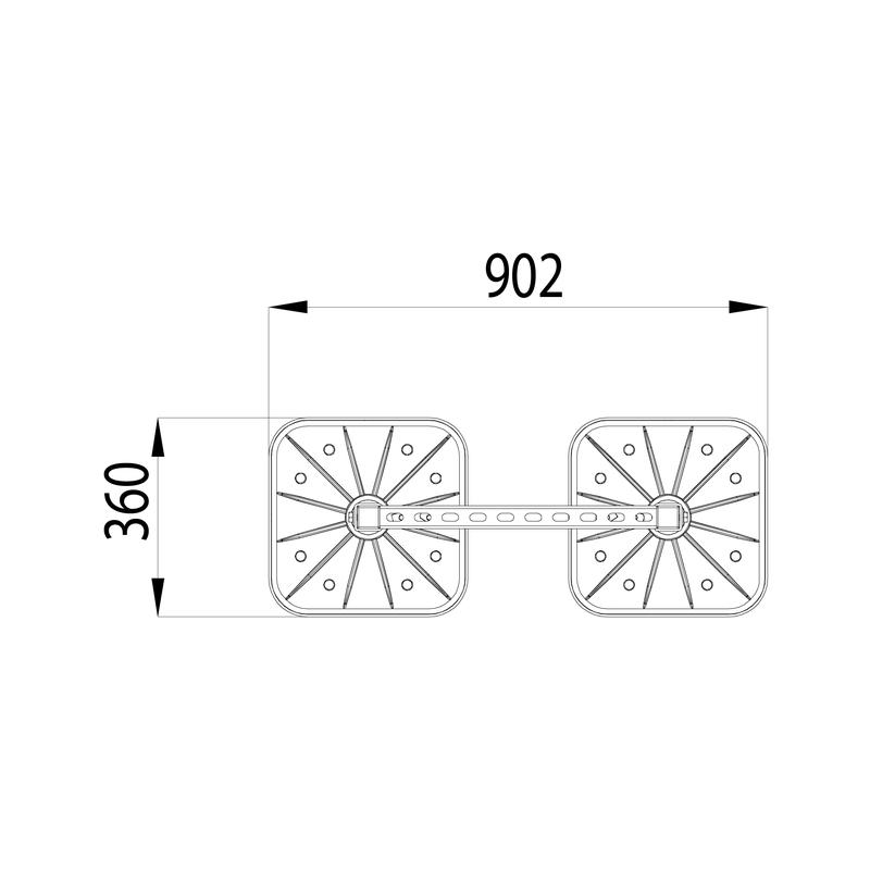  Конструкция опорная для горизонт. прямоугол. воздуховодов и метал. лотков кабеленесущих систем TECHNORAPTOR FOOT 500х1500 HD КМ TR0294 фото в каталоге от BTSprom.by