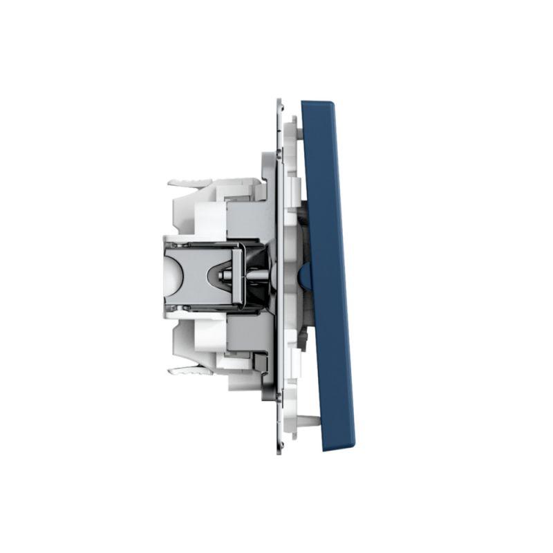  Выключатель для жалюзи 2-кл. ArtGallery 2х (сх. 4) 10А быстрозажим. клем. механизм аквамарин SE GAL001119S фото в каталоге от BTSprom.by