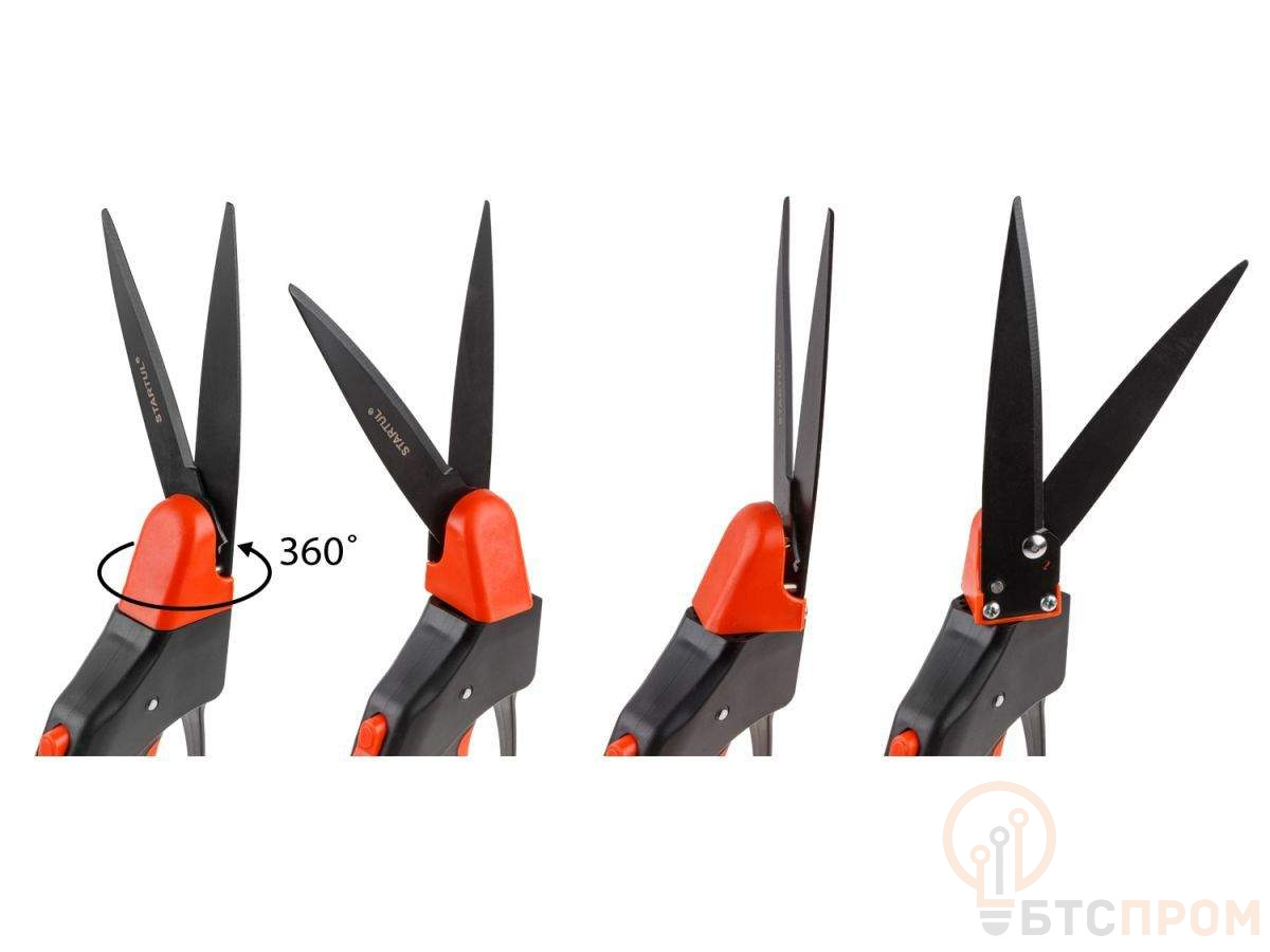  Ножницы для травы поворотные STARTUL GARDEN (ST6093-05) (поворот на 360 градусов, длина 360мм) фото в каталоге от BTSprom.by
