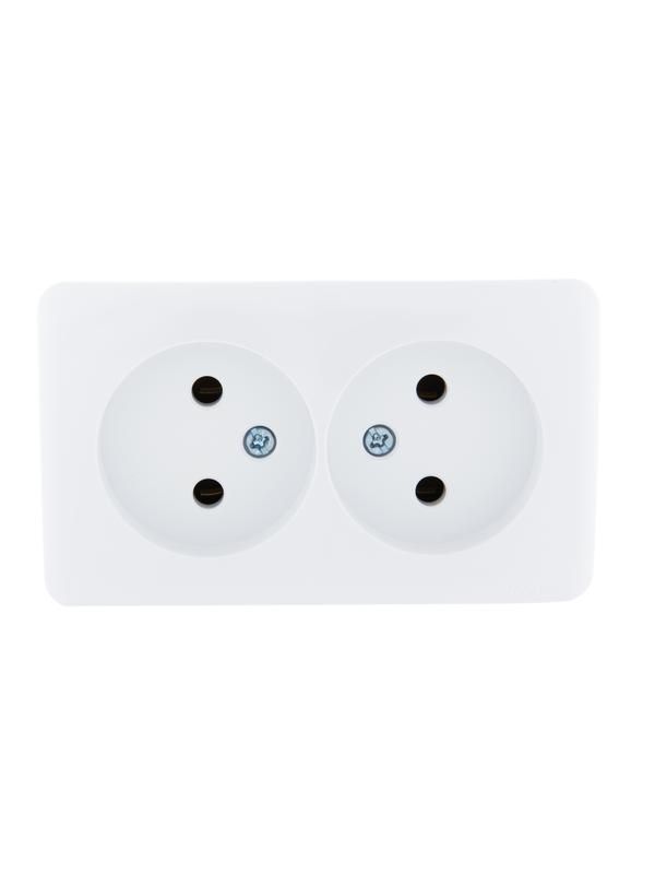 розетка 2-м оп viola 16а ip20 без заземл. бел. lezard 751-0200-128 от BTSprom.by