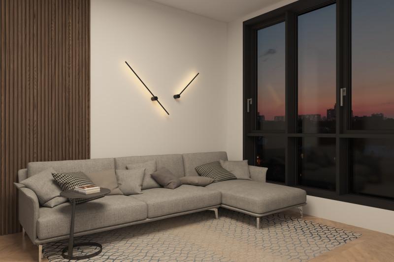  Бра 7Вт 3000К IP20 800мм алюм. черн. DENKIRS 679472 фото в каталоге от BTSprom.by