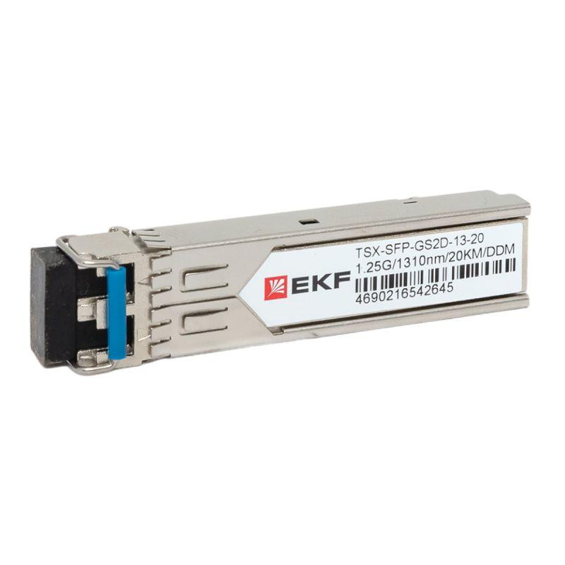 модуль sfp 1.25гб двойн. одномодовое оптоволокно 1310нм дальность 20км tsx ekf tsx-sfp-gs2d-13-20 от BTSprom.by