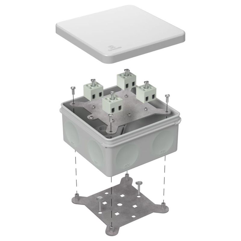 коробка огнестойкая оп 100х100х50мм 60-0300-fr2.5-8 е15-е120 двухкомпонентн. промрукав 60-0300-7035-fr2.5-8 от BTSprom.by