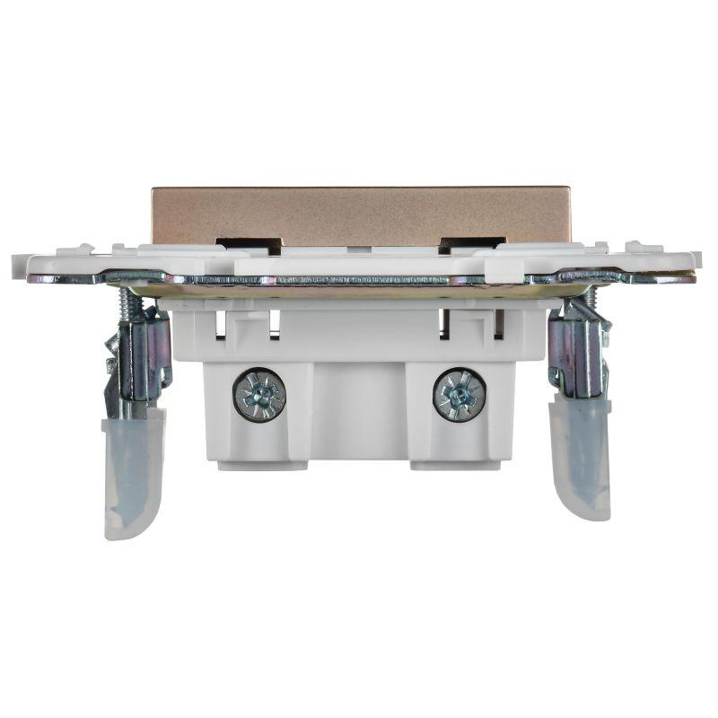  Розетка SKANDY 10А без заземл. защ. шторки SK-R01Sa песочн. IEK SK-R13-10-K98 фото в каталоге от BTSprom.by