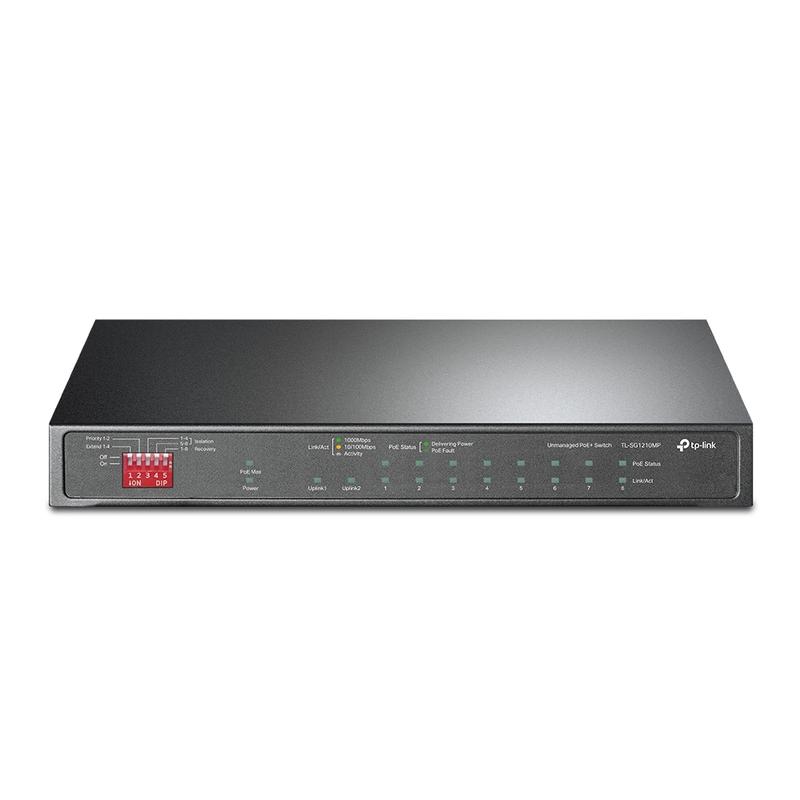 коммутатор tl-sg1210mp 10-портовый гигабитный на 8 портов poe+ настол. tp-link 1846429 от BTSprom.by