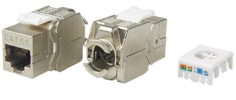вставка keystone jack rj45 (8p8c) кат.6a (10g) экранир. kj8-8p8c-c6a-180-tls-sh-f-wh тип 180град. toolless бел. hyperline 426184 от BTSprom.by
