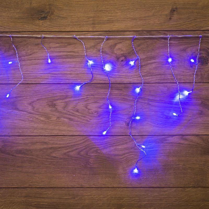 гирлянда светодиодная "айсикл" (бахрома) 1.8х0.5м 48led син. 4.1вт 230в ip20 провод прозр. neon-night 255-013 от BTSprom.by