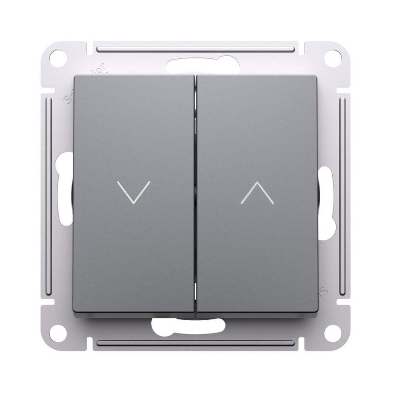  Выключатель для жалюзи 2-кл. AtlasDesign 10А механизм сталь SE ATN000919 фото в каталоге от BTSprom.by