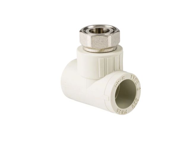 тройник пп с накидной гайкой, сер. 20х1/2" ртп (ростурпласт) 15835 от BTSprom.by