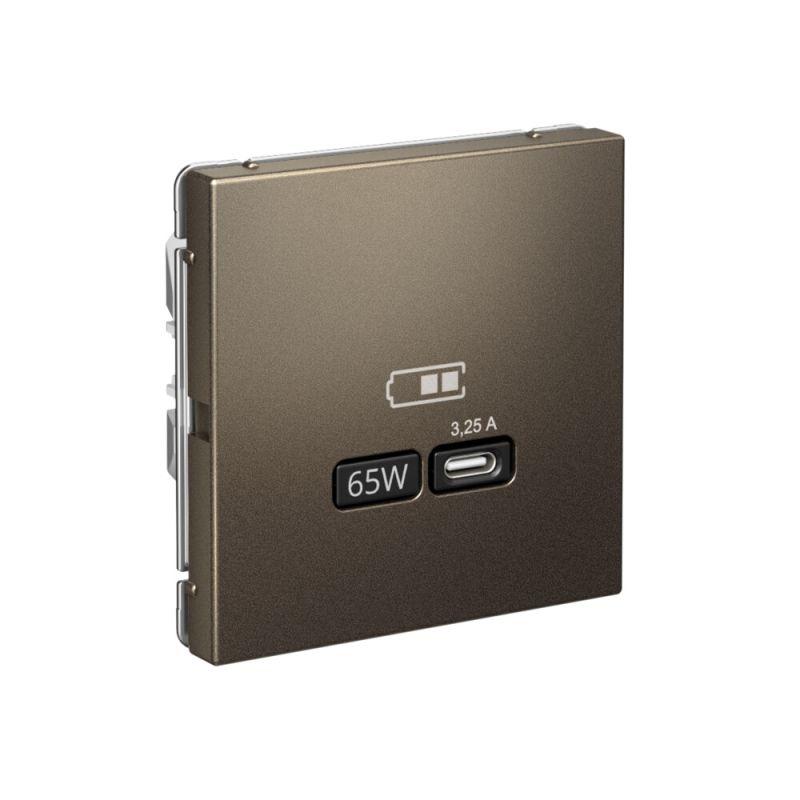  Розетка USB ArtGallery тип C 65Вт QC PD высокоскор. ЗУ механизм мокко SE GAL000627 фото в каталоге от BTSprom.by