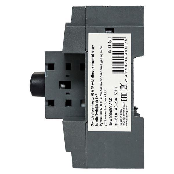  Рубильник 4п 63А с рукояткой управления для прямой установки TwinBlock EKF tb-63-4p-f фото в каталоге от BTSprom.by