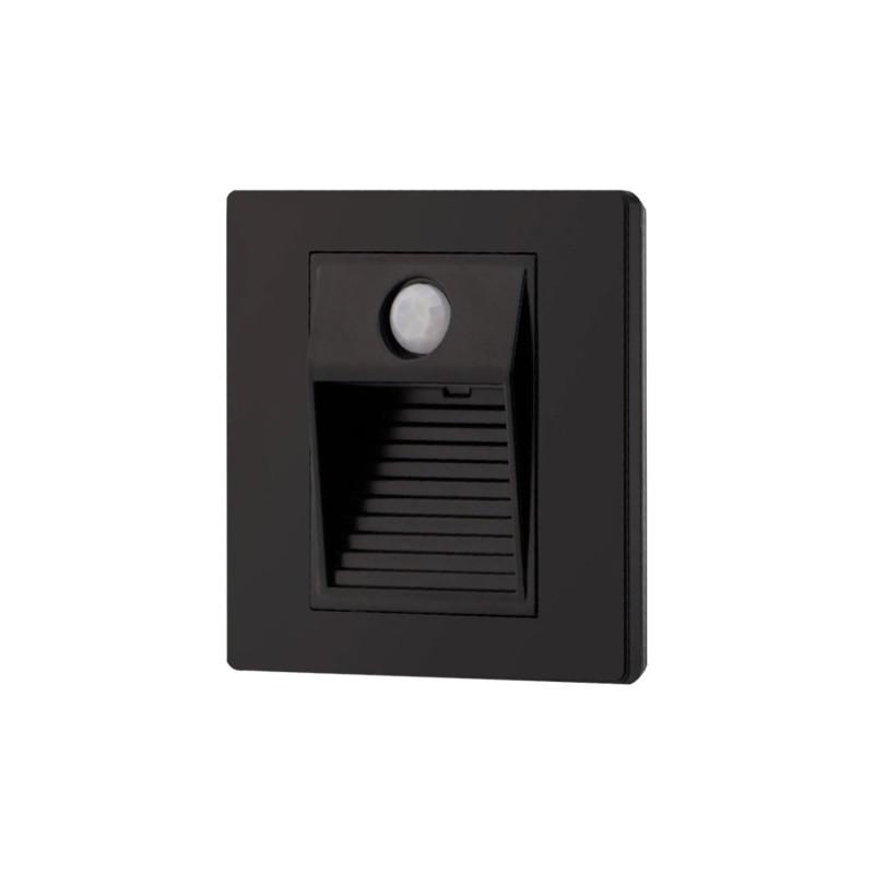  Светильник LED 1Вт 3000К IP20 встраив. в стену с датчиком движения пластик черн. DENKIRS 685994 фото в каталоге от BTSprom.by