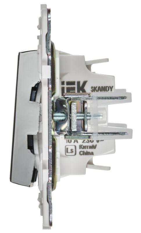  Выключатель перекрестный 2-кл. SKANDY 10А SK-V06N никель IEK SK-V23-0-10-K50 фото в каталоге от BTSprom.by