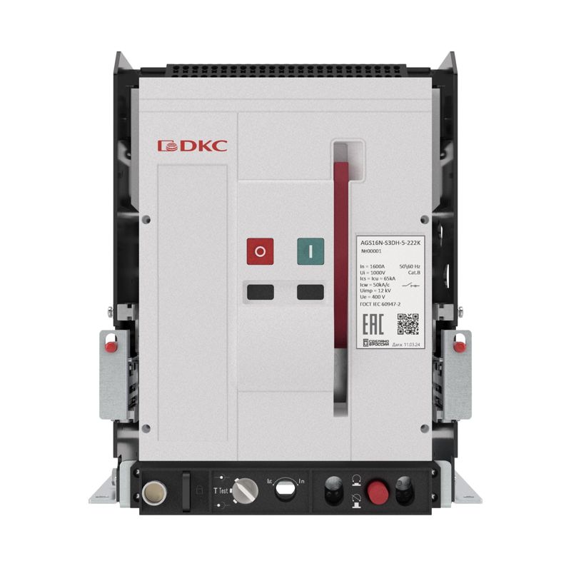 выключатель нагрузки 65ка yon ags16n-s3dh-0-222k типоразмер s выкатн. управление 220в ac горизонт. подкл. dkc от BTSprom.by