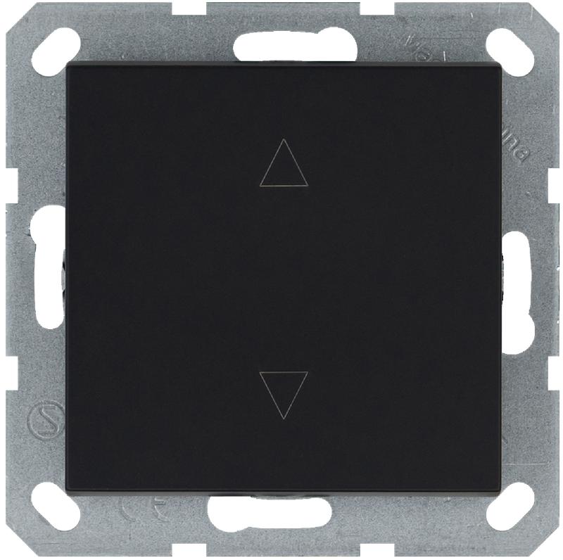 выключатель для жалюзи 1-кл. 10а ip20 механизм черн. матовый soft touch jasmart g3018pb от BTSprom.by
