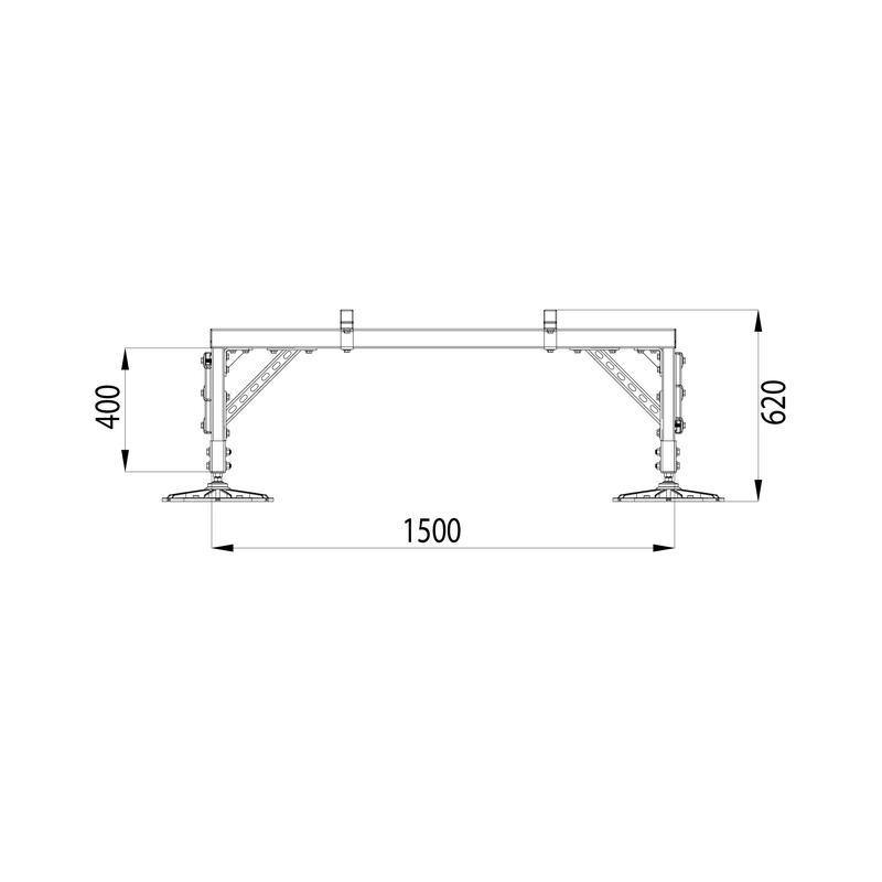  Конструкция опорная для установки оборудования TECHNORAPTOR FOOT 1500х3000 тип 1 HD КМ TR0237 фото в каталоге от BTSprom.by