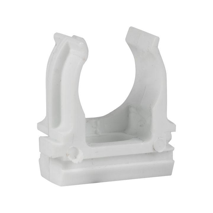 держатель для труб (клипса) d25мм бел. (уп.10шт) plast ekf derj-z-25-white от BTSprom.by