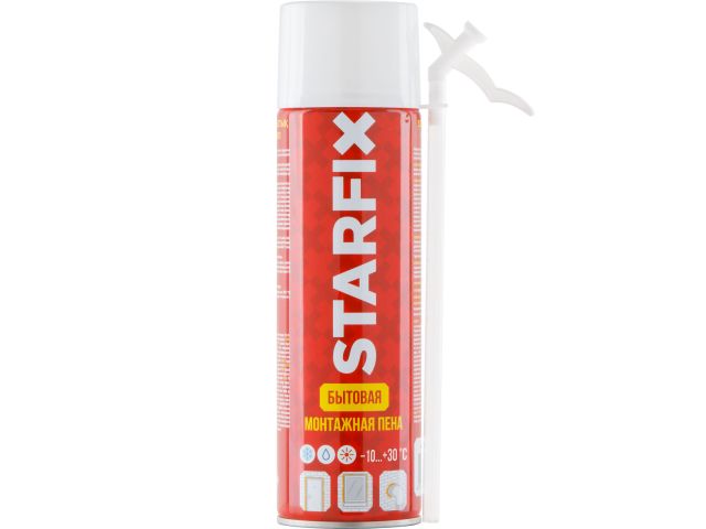 пена монтажная бытовая всесезонная starfix straw foam (500мл) (выход пены до 25 литров) sm-66248-1 от BTSprom.by