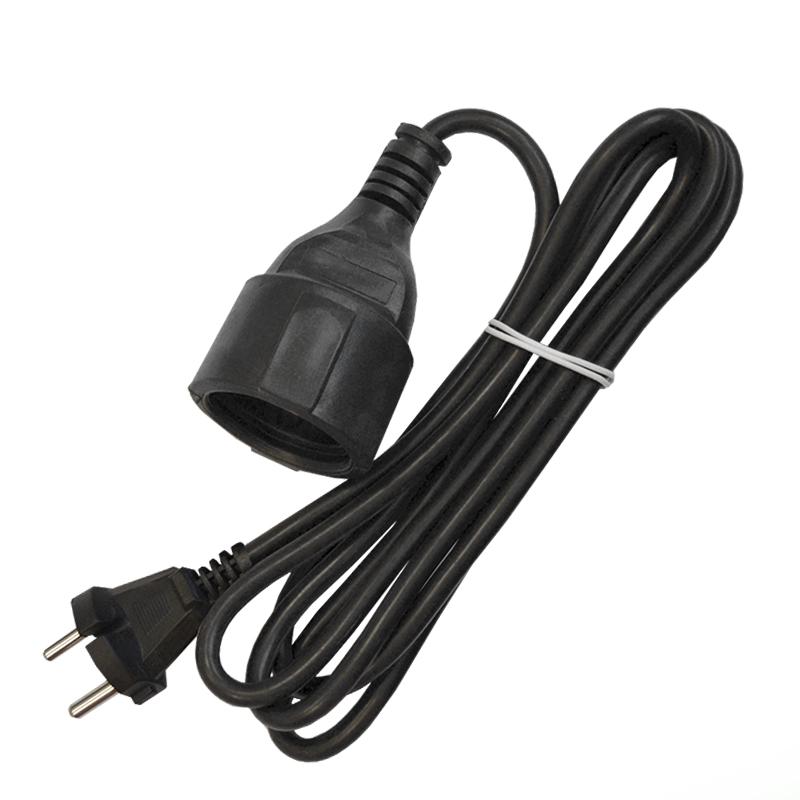 удлинитель-шнур 1х2м без заземл. 10а ip20 пвс 2х1 черн. domtok 2338 от BTSprom.by