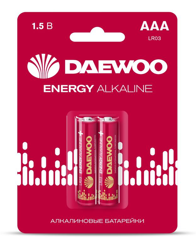 элемент питания алкалиновый aaa/lr03 1.5в energy alkaline 2021 bl-2 (уп.2шт) daewoo 5029873 от BTSprom.by