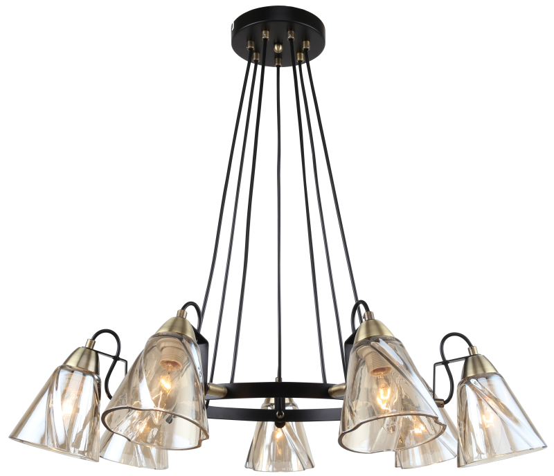 люстра cathy 5106-307 7хe14 40вт лофт-кантри rivoli б0055516 от BTSprom.by